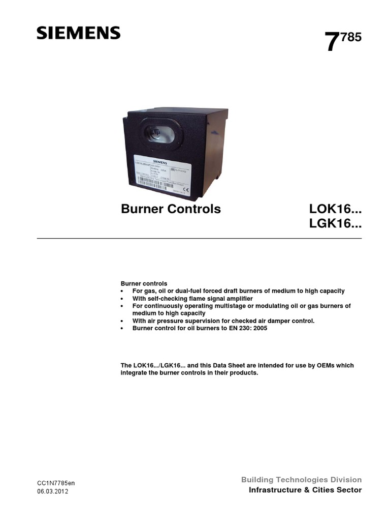 Lgk 16 Control Burner Pdf Relay Switch
