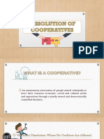 Dissolution of Cooperatives