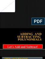 Lesson 3 Addition and Subtraction of Polynomials