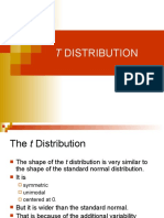 T Distribution.