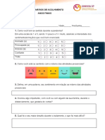 QUESTIONÁRIOS DE ACOLHIMENTO - Anos Finais