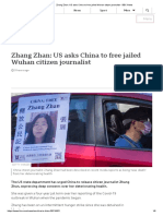 Zhang Zhan_ US asks China to free jailed Wuhan citizen journalist - BBC News