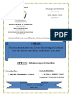 Deploiement D'une Application de Gestion Des Cartes Bancaires Ecobank Avec Des Alertes SMS Aux Clients Via Kannel Sous Linux