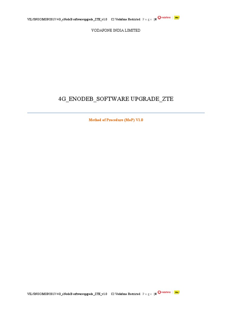 ZTE 4G eNodeB Software Upgrade Guide | PDF | Software Development ...