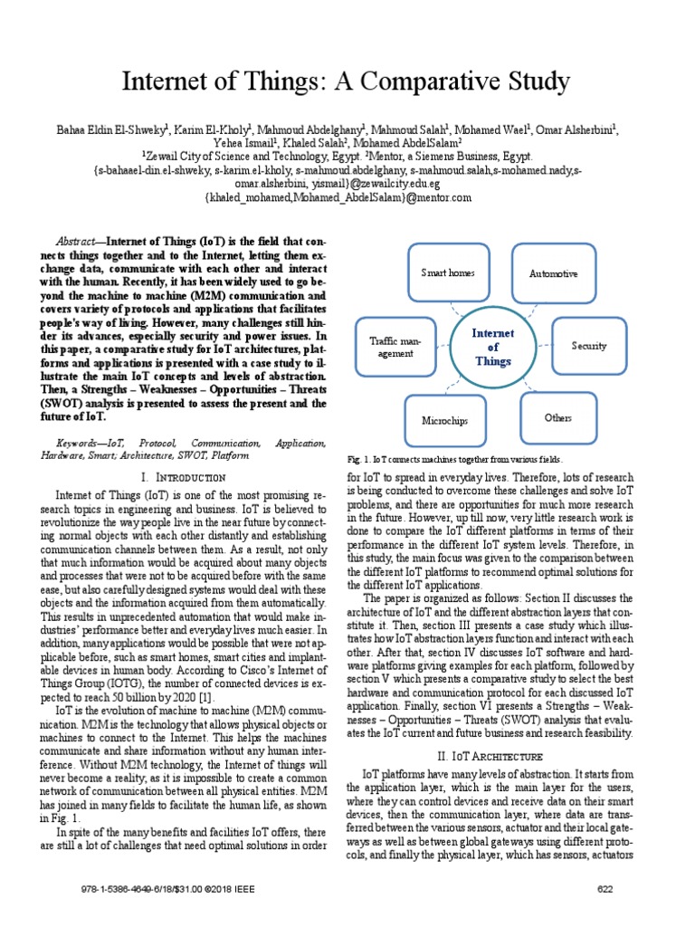 Internet of Things A Comparative Study | PDF | Internet Of Things ...