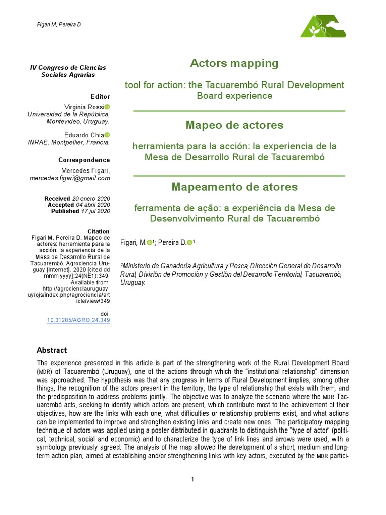 Rural Development Actor Mapping | PDF | Finance & Money Management ...