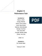 English 12 Performance Task