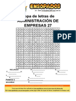 Sopa de Letras de Administración de Empresas