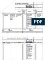 Risk Assessment For Use of Power Tools