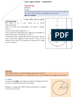 Cours 1S Angles Orientes Trigonometrie