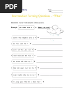 Intermediate Forming Questions - What