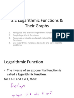 3.2 Logarithmic Functions & Their Graphs