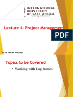 Lecture 4. IUEA PM MBA 711 Dr. Edward Ssenyange