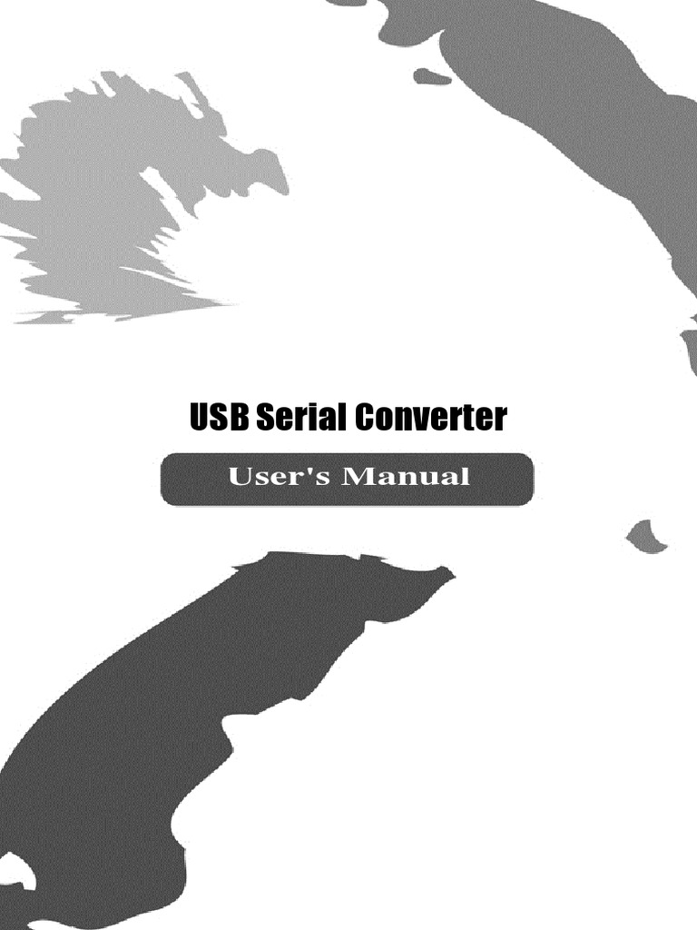 USB Serial Converter User's Manual PDF Usb Installation