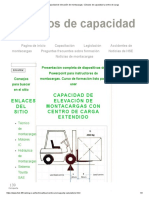 Capacidad de Elevación de Montacargas. Cálculos de Capacidad y Centro de Carga