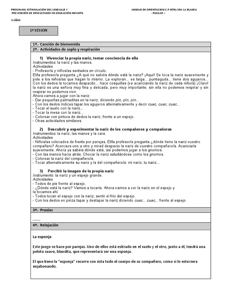 Actividades de Lenguaje para Niños de 3 Años | PDF | Boca | Vocal