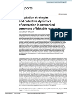 Adaptation Strategies and Collective Dynamics of Extraction in Networked Commons of Bistable Resources