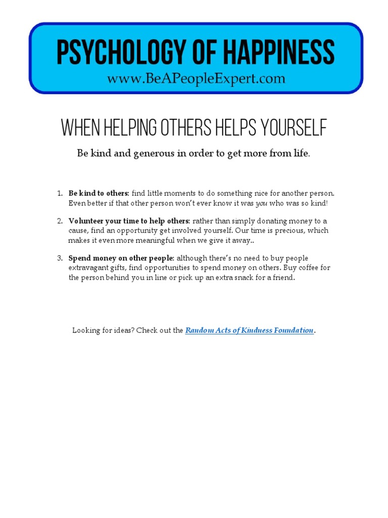 Review - Helping Others | PDF | Self-Improvement | Lifestyle