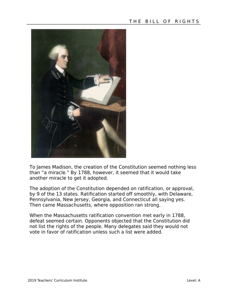 The Ratification of the Bill of Rights | PDF | United States Bill Of ...