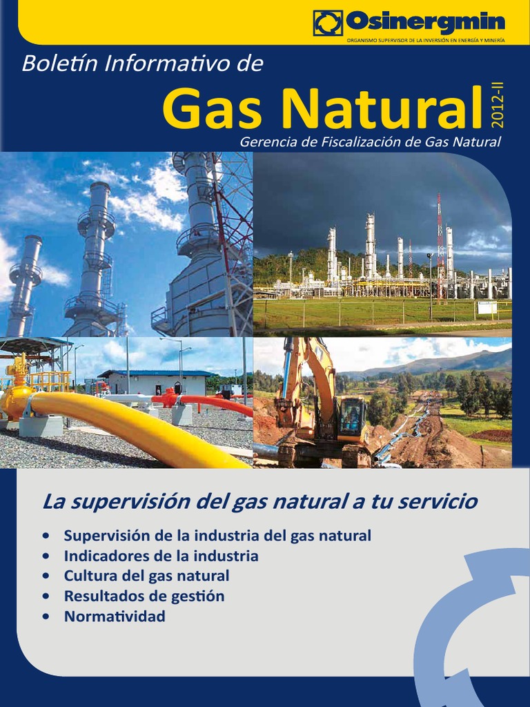 Osinergmin Boletin Semestral Gas Natural 2012 Ii Pdf Transporte Por