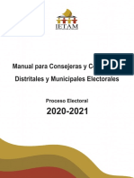 Manual para Consejeras y Consejeros Distritales y Muncipales Electorales 10-FEB- 2021