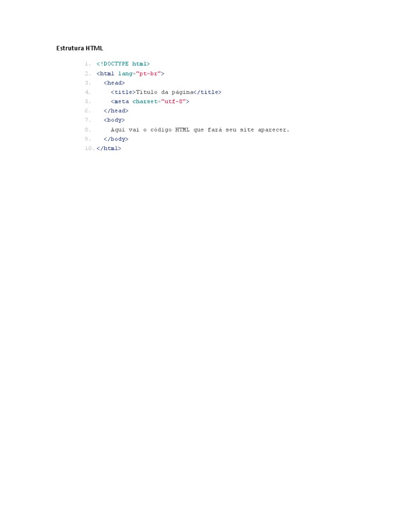 Estrutura HTML | PDF