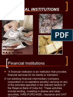 Financial Institutions: Priyanka Upadhyay M.B.A. 2 Sem. S.I.M.T