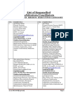 List of Empanelled Arbitrator All Regions