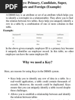 DBMS Keys