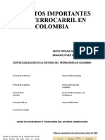 Aspectos Importantes Del Ferrocarril en Colombia