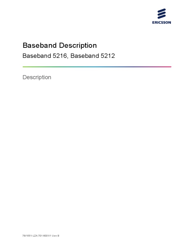 Ericsson Baseband 5216 Specifications | PDF | Information Age | Data ...
