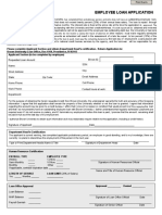 Employee loan application form