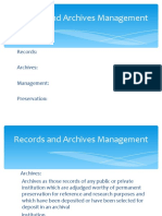 Records: Archives: Management: Preservation