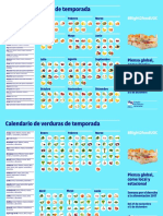 Calendario de Productos de Temporada