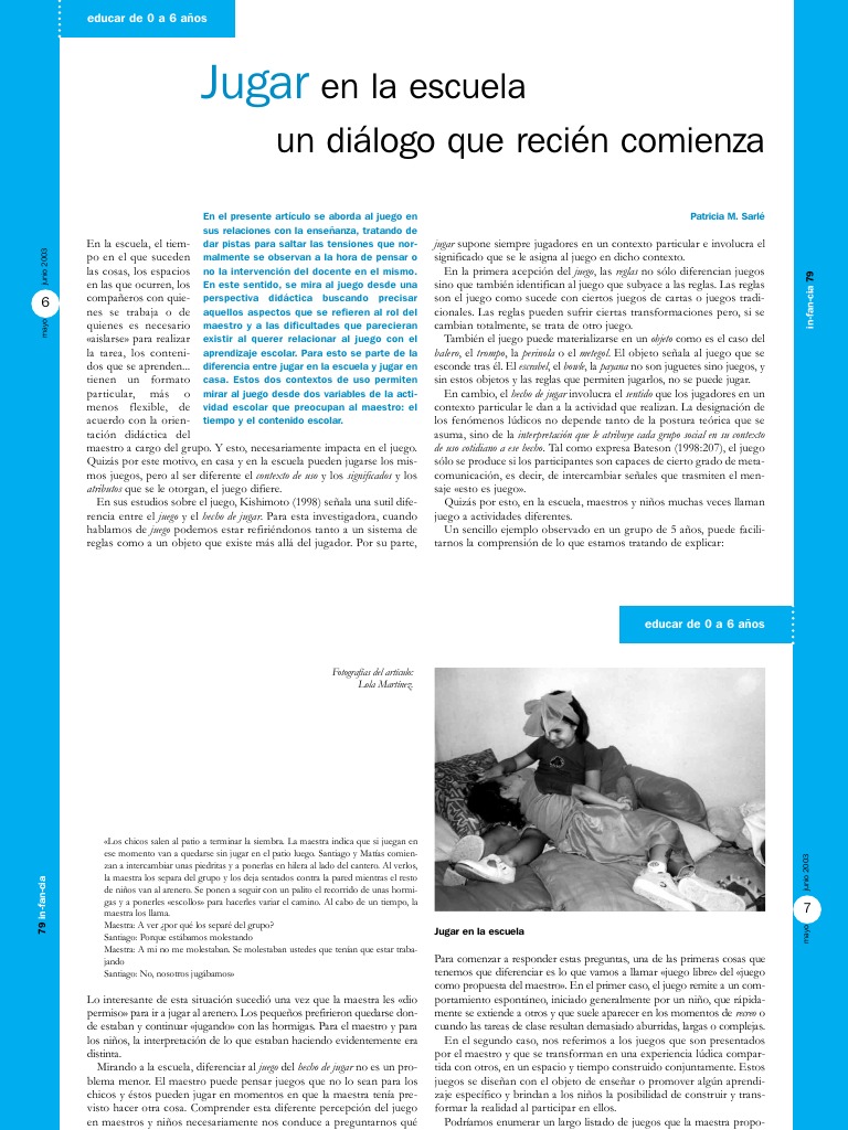 Jugar | PDF | Aprendizaje | Educación de la primera infancia