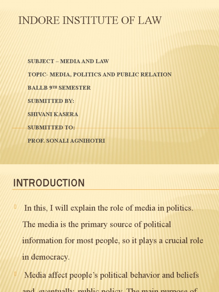 media law presentation