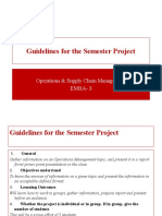 Guidelines For The Semester Project