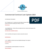Commercial Contract Law Update 2021: Peter Groves