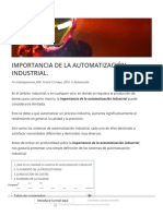 Importancia de La Automatización Industrial. - Estampaciones JOM
