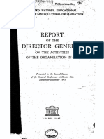 UNESCO - 1947 - Report of The Director General On The Activities of The Organisation in 1947