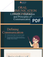 Oral Communication in Context: LESSON 1:definition and Principles of Communication