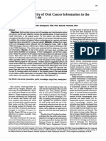 Canto1998 - Coverage and Quality of Oral Cancer Information in The Popular Press-1987-98
