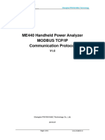 ME440 Handheld Power Analyzer Modbus Tcp/Ip Communication Protocol