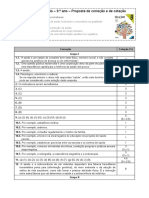 Ficha de avaliação – 9.o ano – Proposta de correção e de cotação