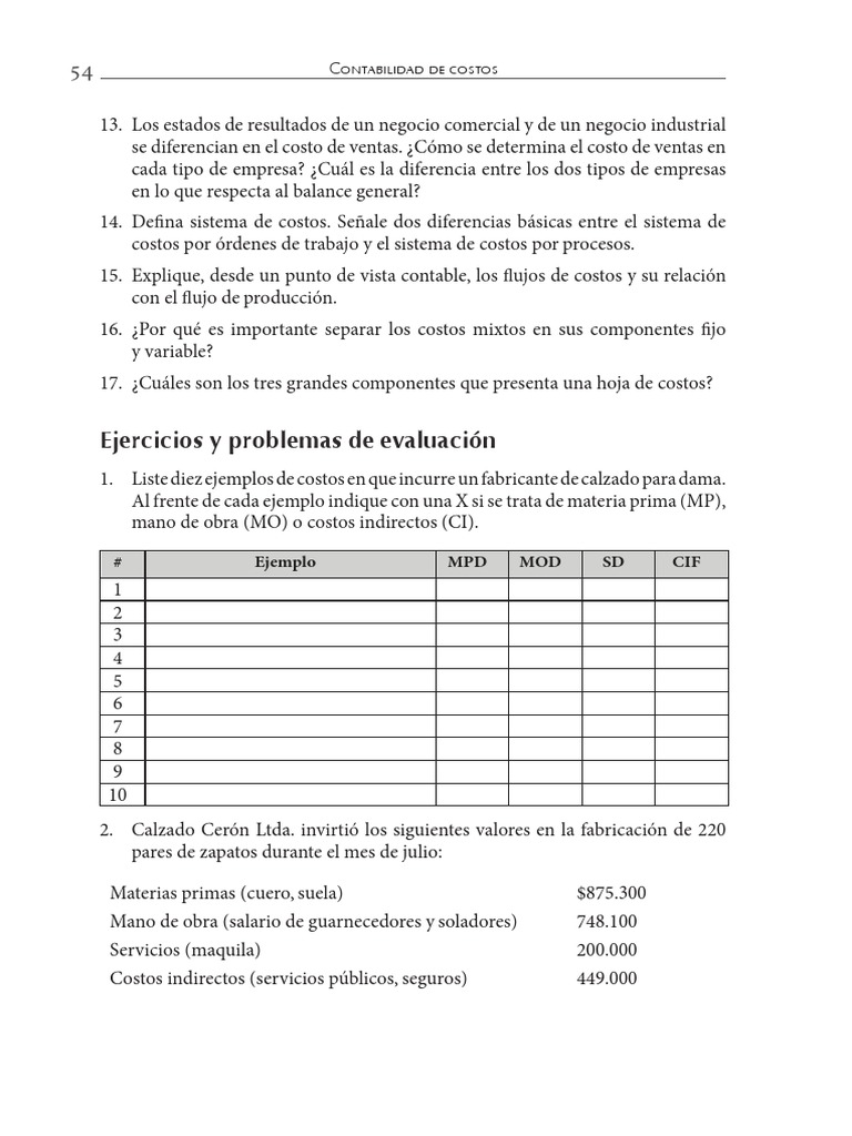 Análisis de Costos y Estados Financieros | PDF | Costo | Estado de ...