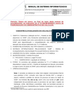 Manual Cadastro e Atualização de Calculos Compactos