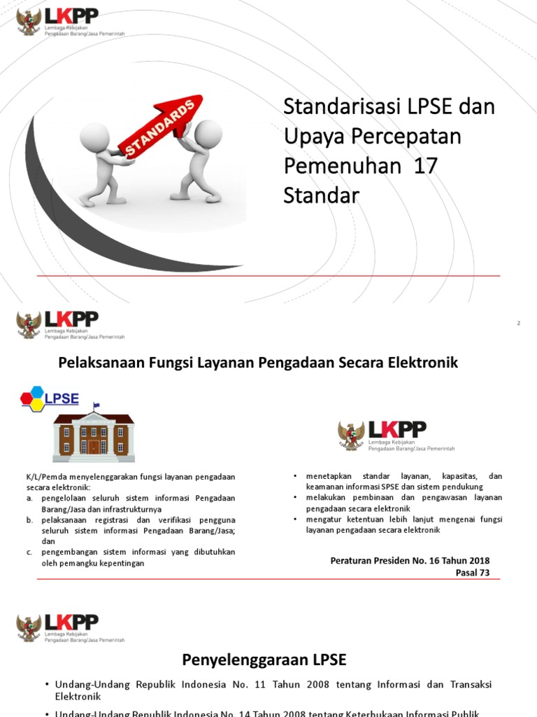 Standarisasi LPSE dan 17 Standar Pengadaan | PDF