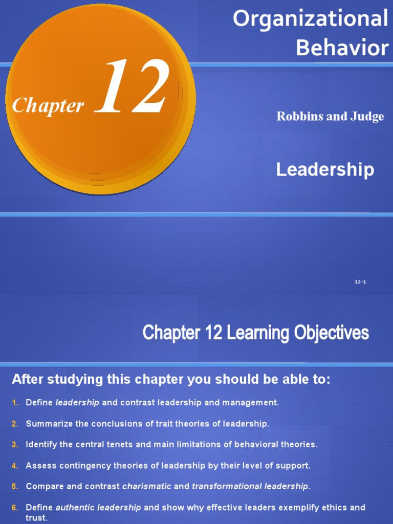 Leadership Robbins and Judge PDF Leadership Power (Social And