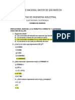 Prueba de Entrada Ing. Industrial.