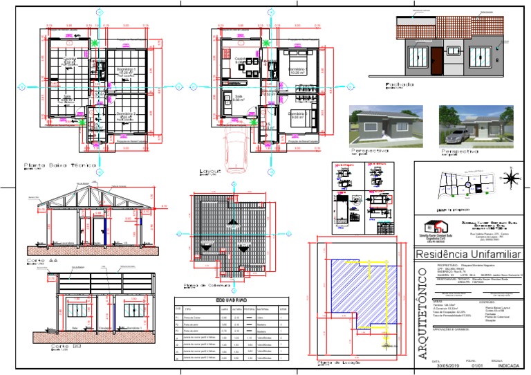 Projeto Arquitetônico Completo | Download grátis PDF | Engenharia Civil ...